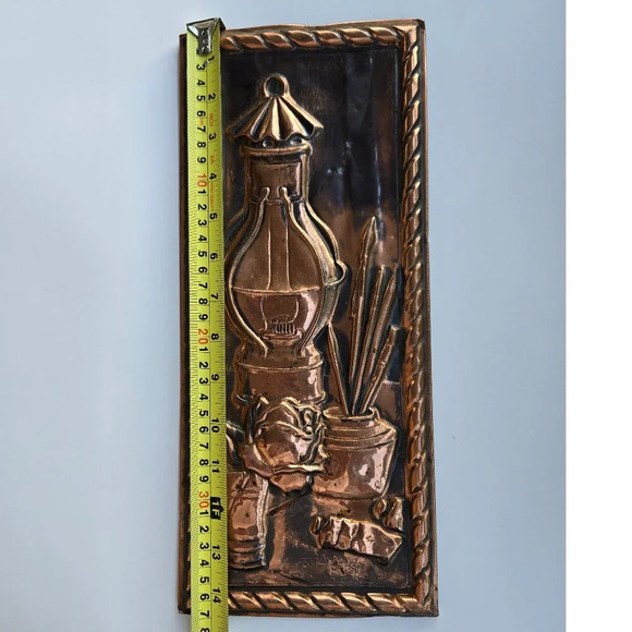 Vintage Decorative Copper Plated Wall Plaque Art Made in  Holland - Picture 4 of 6